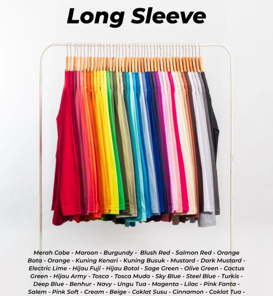 Lengan Panjang - Kaos Polos Combed 24S 